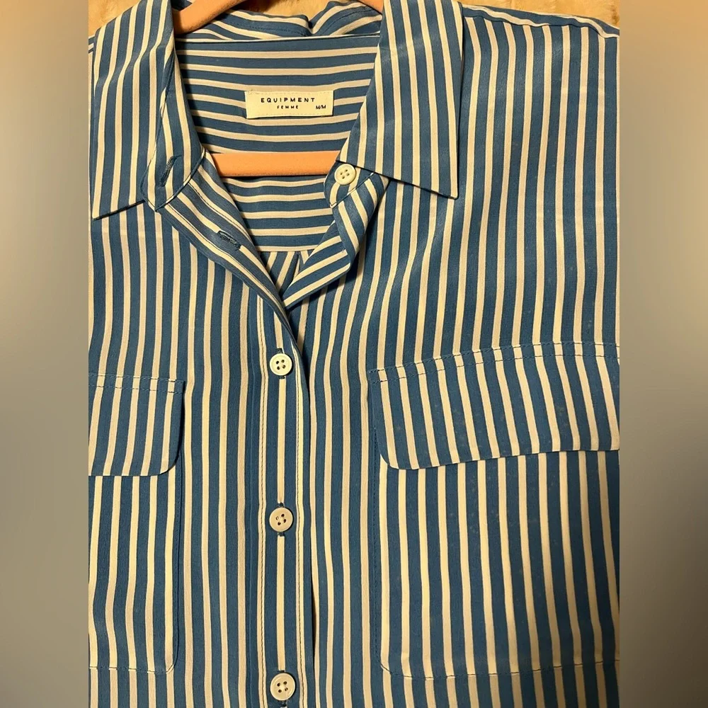 EQUIPMENT Silk Stripe Shirt - Picture 2 of 3